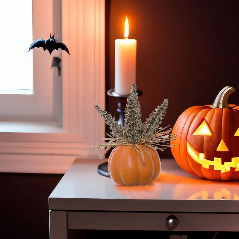 1PC Simulated Green Plant Pot 20CM(H) Wheat Pumpkin Pot Home