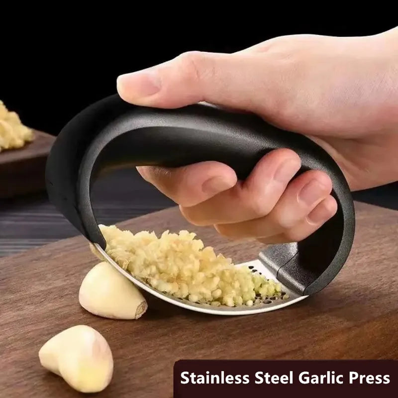 Stainless Steel Garlic Press Kitchen Garlic Press Manual Garlic Masher