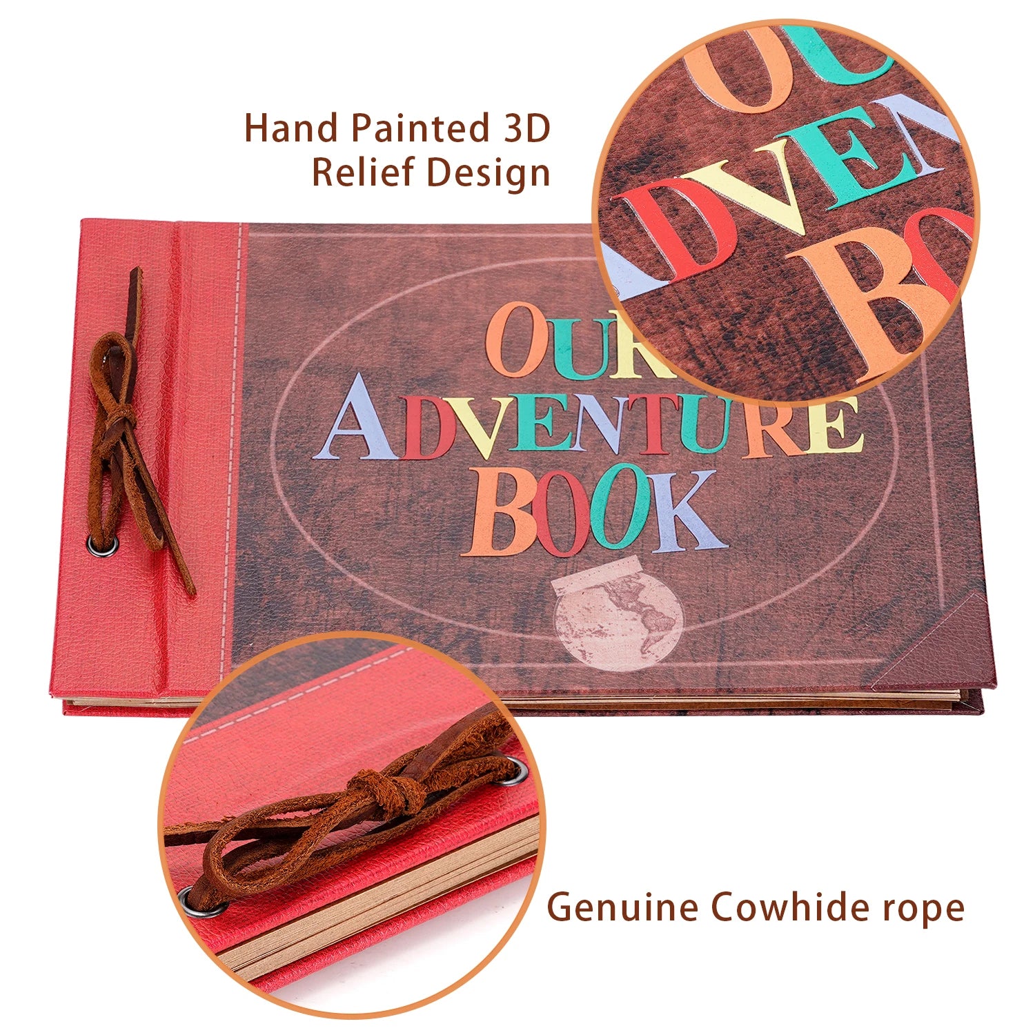 80 Page Our Adventure Book DIY Handmade Photo Album Scrapbook Retro Kraft Album Anniversary Wedding Guest Memory Book Gift Decor