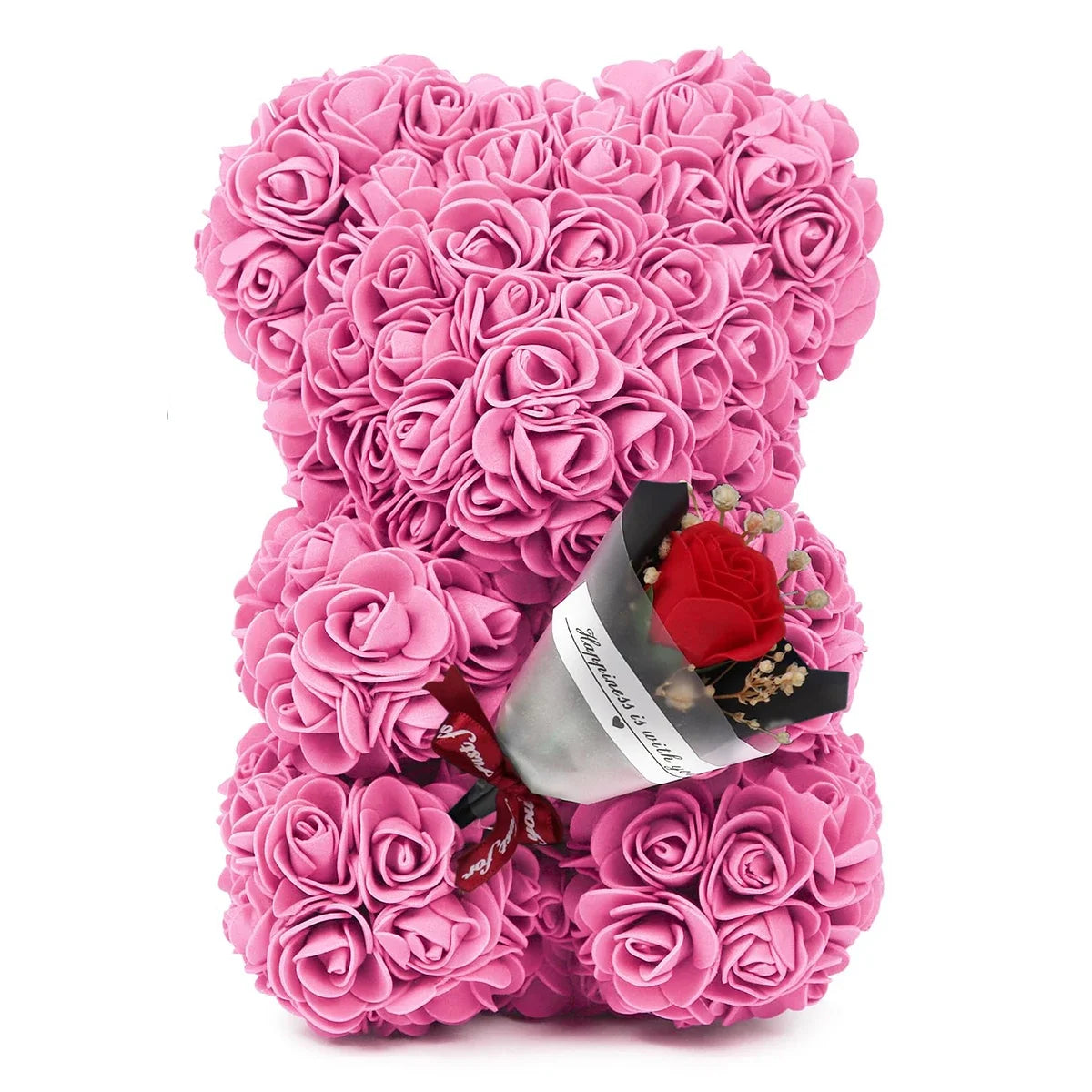 1pc 25m Artificial Flower Eternal Rose Teddy Bear for Mom Mother's Day Birthday Valentine's Day Anniversary Gifts & Decorations