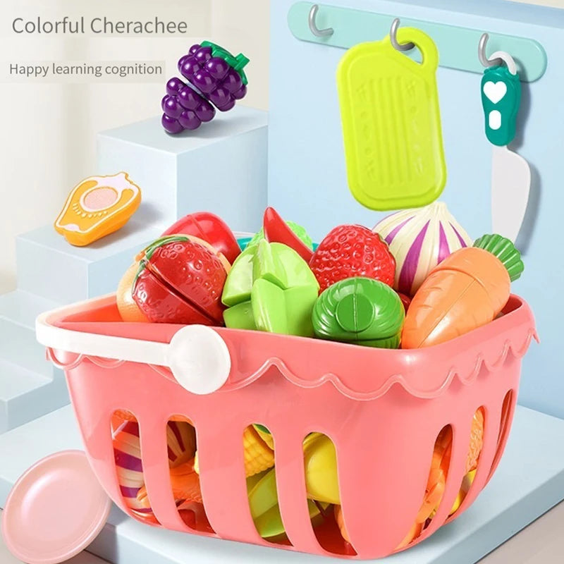 Children play house toys kitchen cut fruit and vegetable set, boys and girls play house can cut fruit