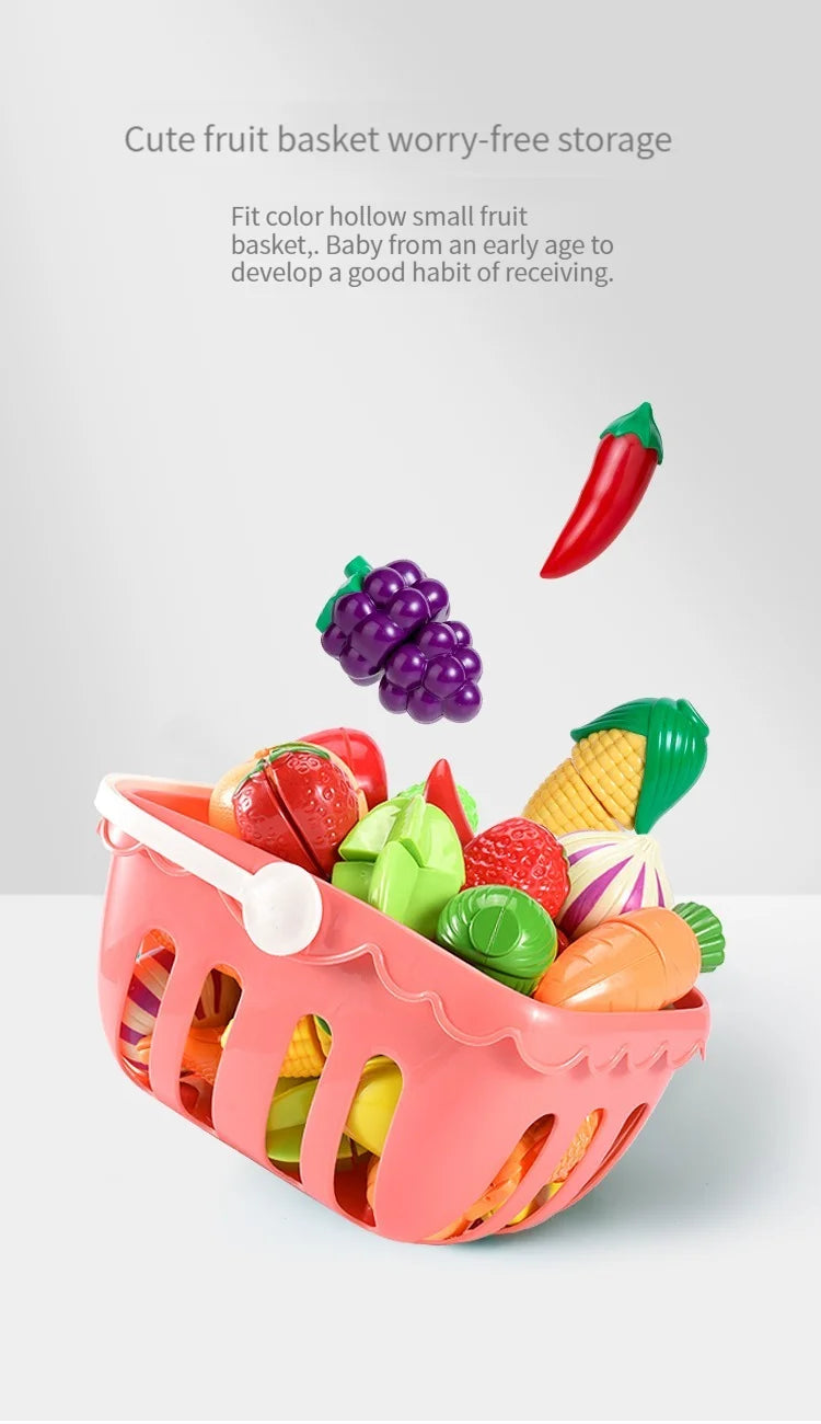 Children play house toys kitchen cut fruit and vegetable set, boys and girls play house can cut fruit