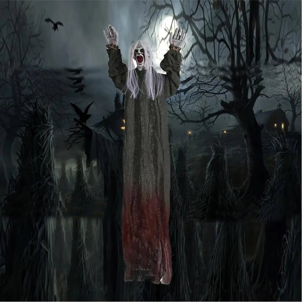 Halloween Spirit Face Decorations Eye Catching Bloody Eye Shape Doll Ornament Terrifying In Dark Place Embellishment Party