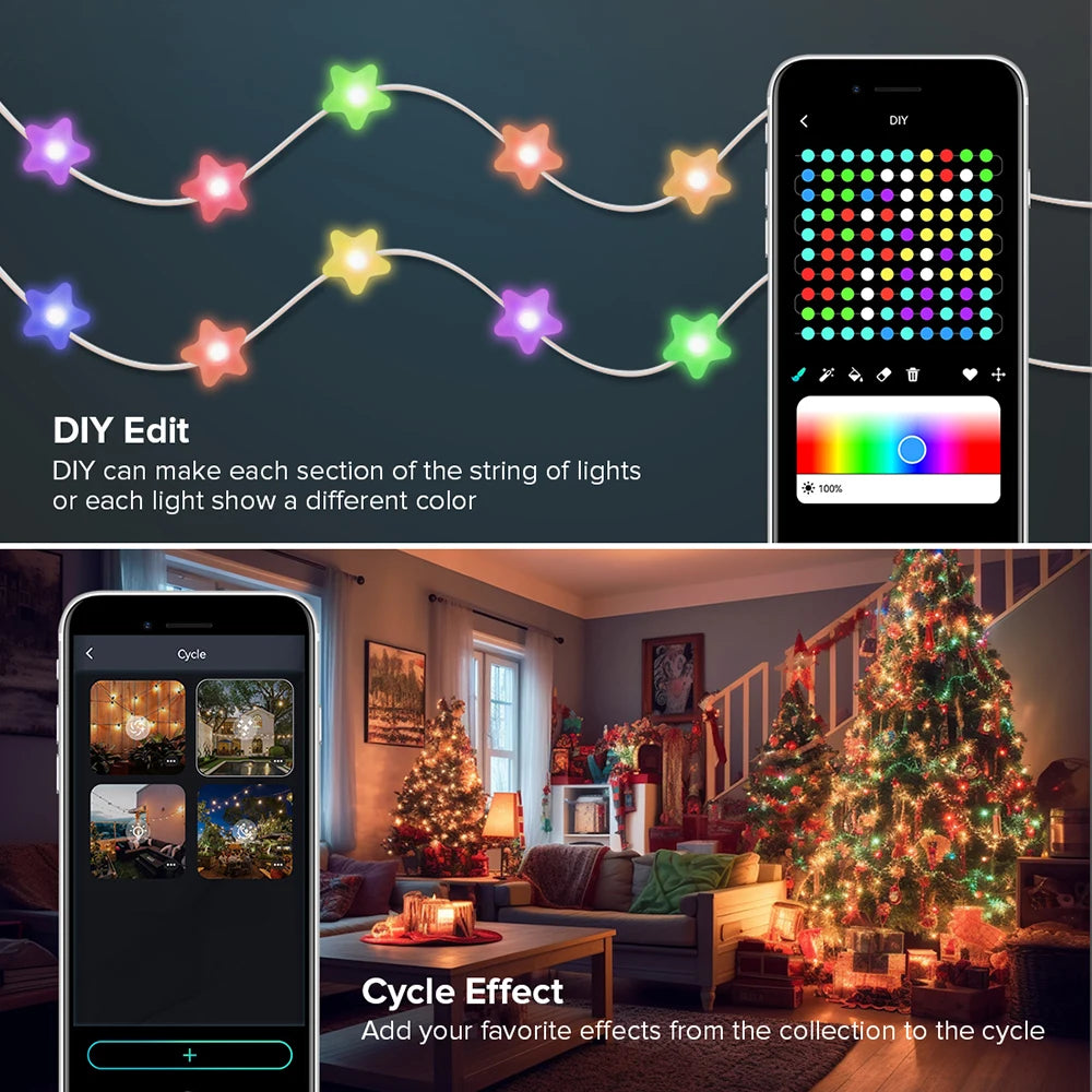 LED String RGB Dream Color Birthday Decoration Party Star