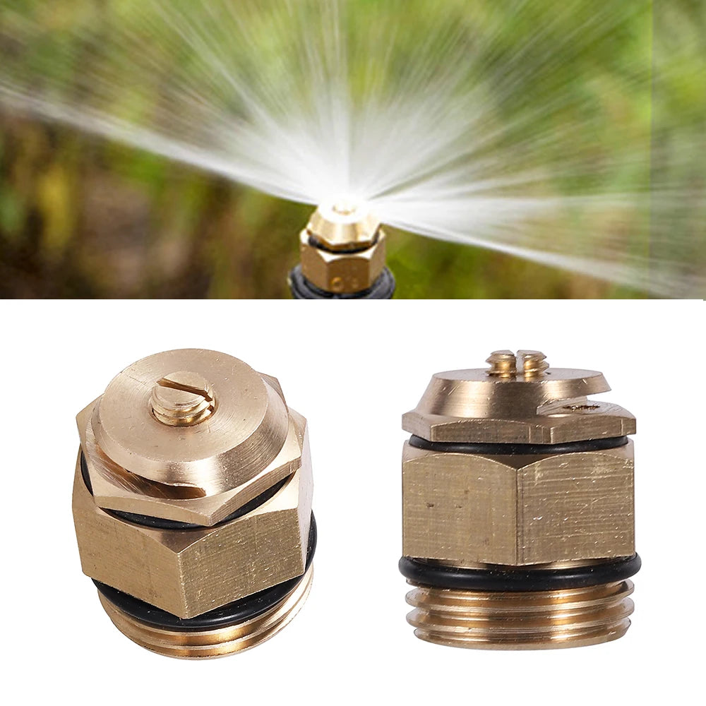 180° Brass Refraction Nozzle 1/2" Misting Sprinkler 2Pcs
