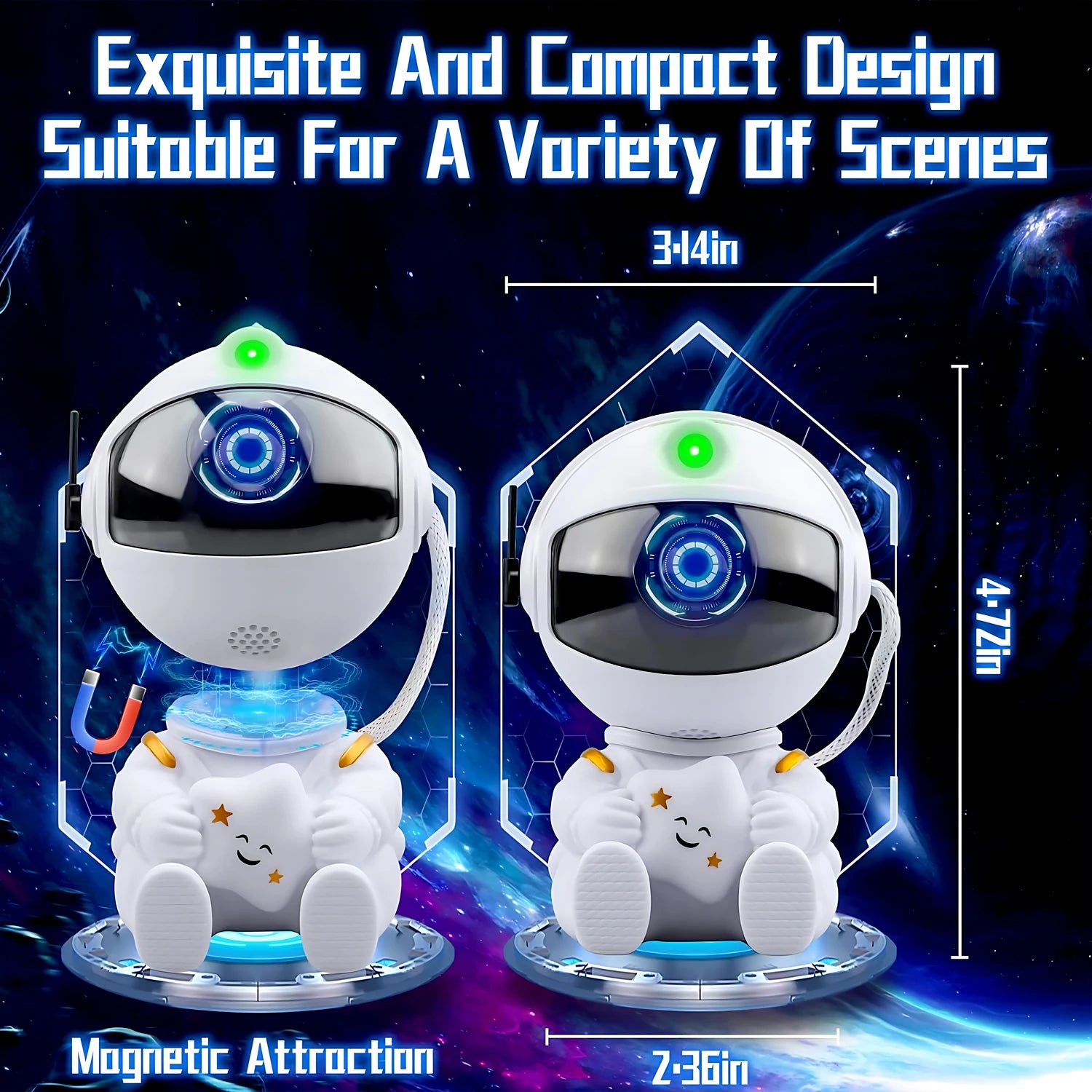 Star Projector Galaxy Night Light Astronaut Space Projector Starry Nebula Ceiling