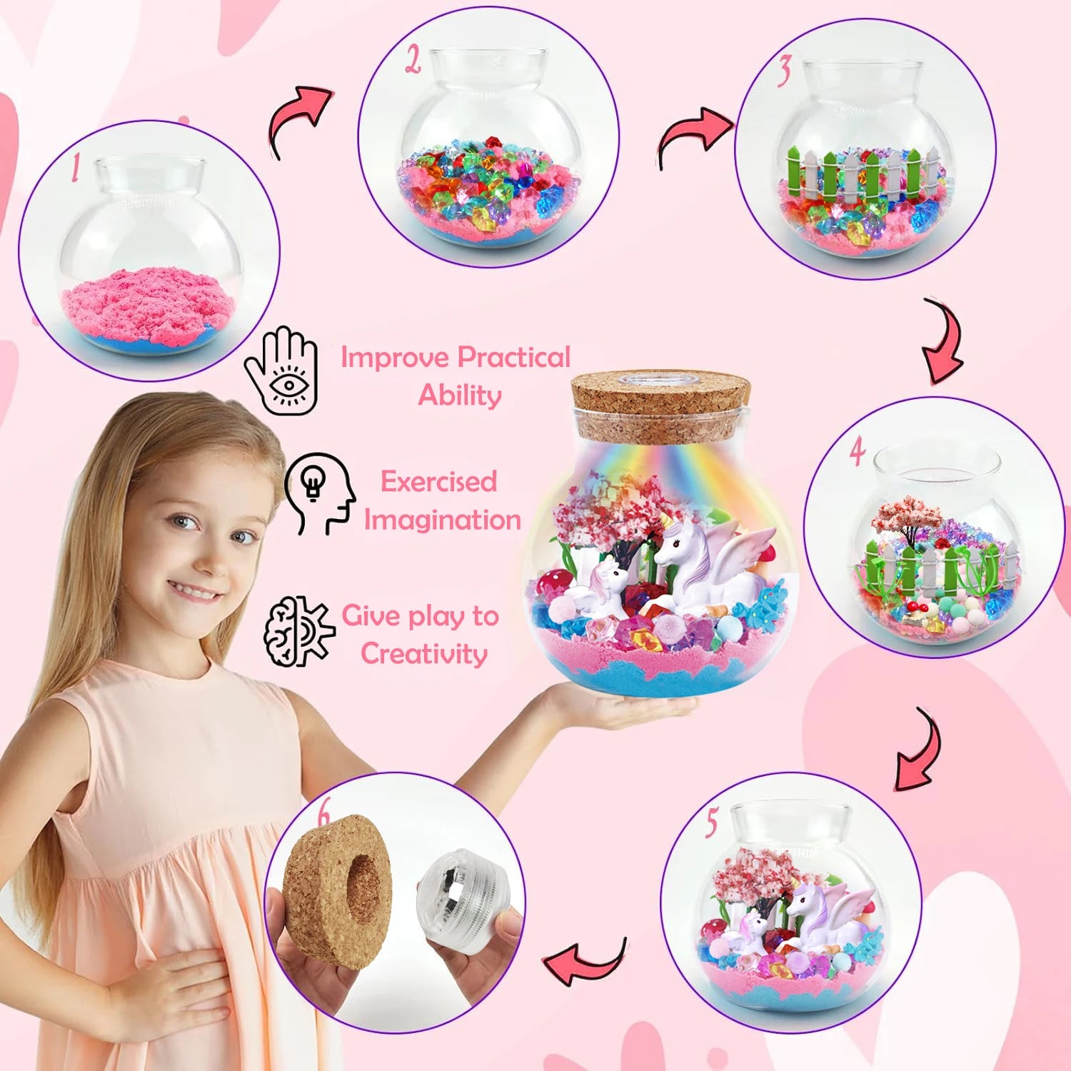 Crafts Kit for Kids-LED Night Light Up & Remote Unicorn Birthday Gifts Toys for Girls Ages5 6 7 8 9 10 Year Old-Christmas Gifts