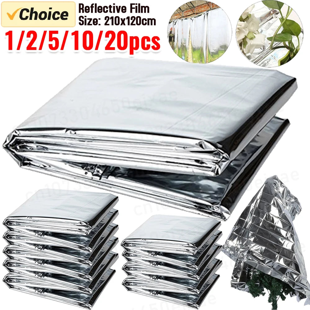 1-20PCS 210x120cm Silver Highly Reflective Mylar Films