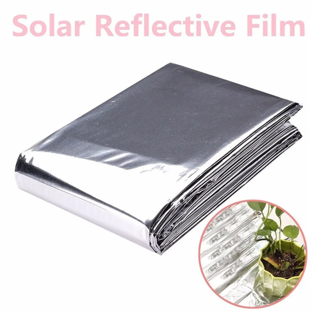 1-10PCS 210x120cm Silver Mylar Reflective Film Covering Sheet