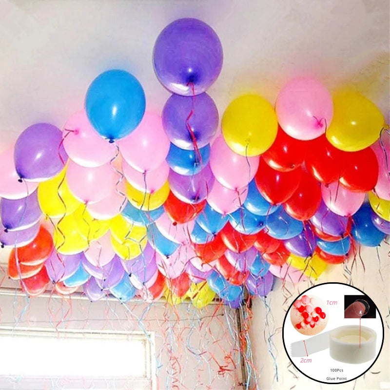 100/200/300 Points Balloon Attachment Glue Dot Ballon Wall Ceiling Adhesive Stickers