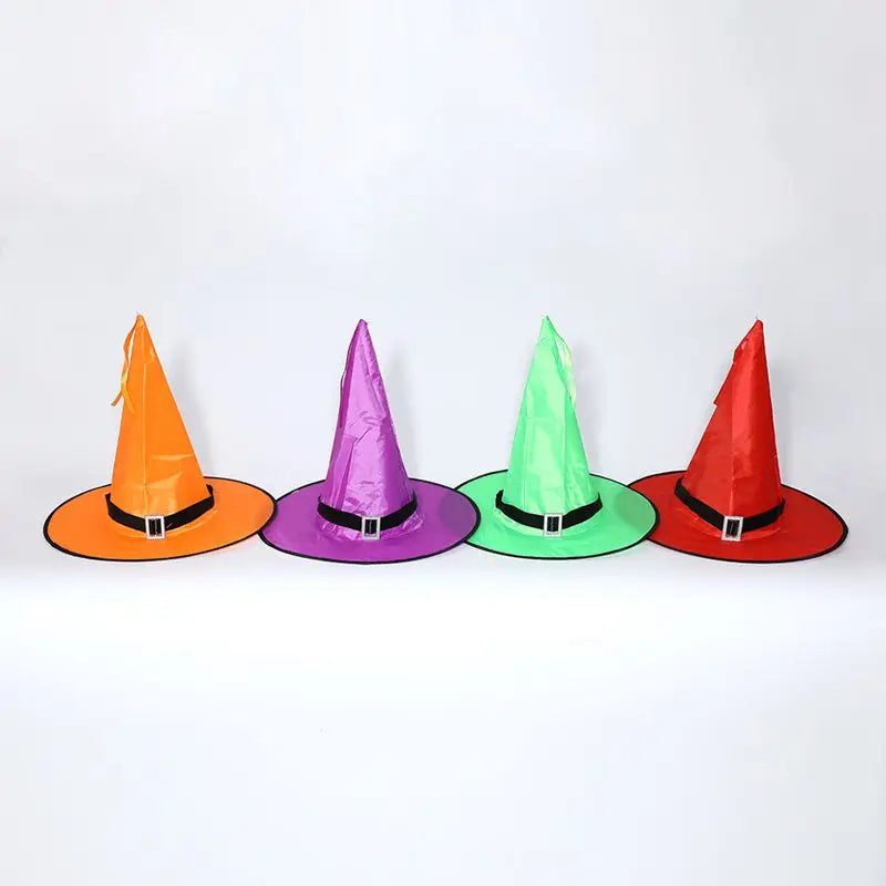 LED Lights Halloween Witch Hat For Kids Party Halloween Decoration Witch Hat  Decor Supplies Outdoor Tree Hanging Ornament