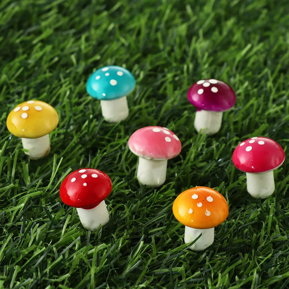 1/10Pcs Mini Mushroom Artificial Foam Potted Plants Decor