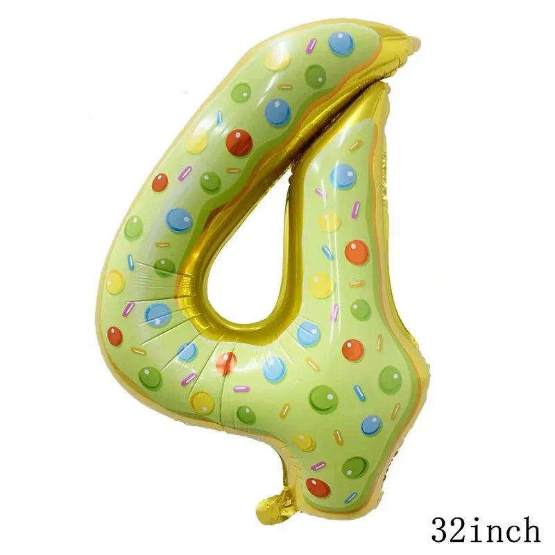 32Inch Donut globos Foil Balloon Fruit Ice Cream Helium Balloon