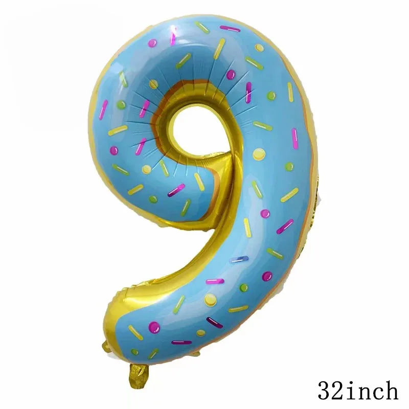 32Inch Donut globos Foil Balloon Fruit Ice Cream Helium Balloon