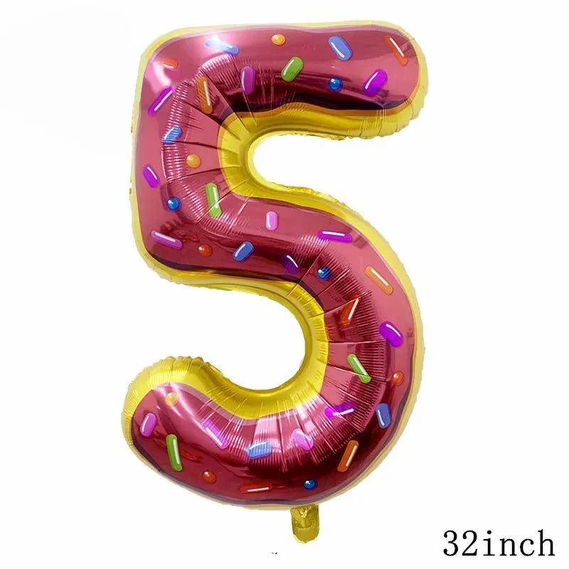 32Inch Donut globos Foil Balloon Fruit Ice Cream Helium Balloon