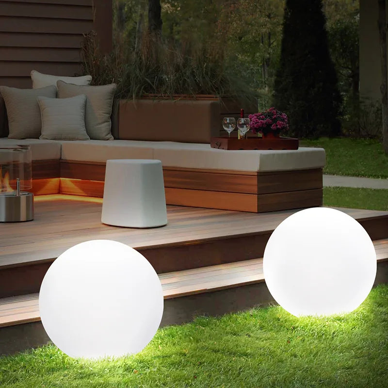 Outdoor LED Garden Ball Lights Remote Control Floor Lawn Lamp  Decoration