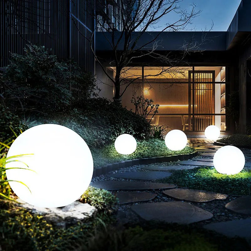 Outdoor LED Garden Ball Lights Remote Control Floor Lawn Lamp  Decoration