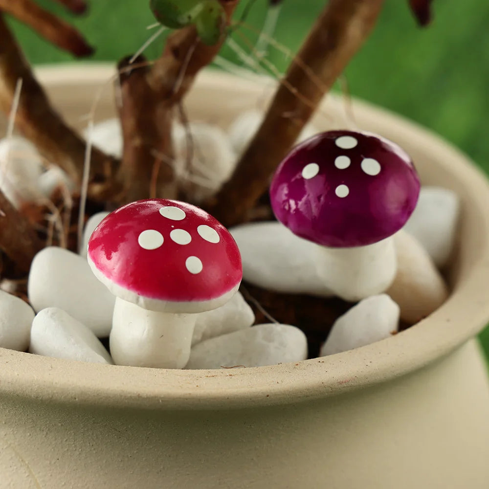 1/10Pcs Mini Mushroom Artificial Foam Potted Plants Decor