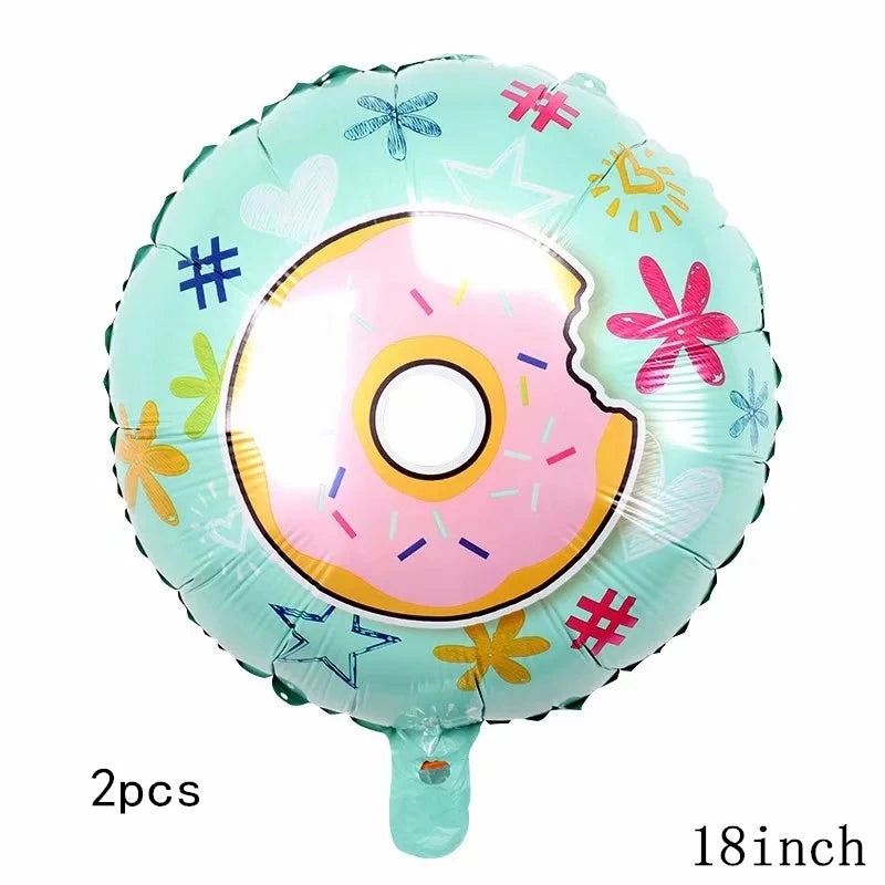 32Inch Donut globos Foil Balloon Fruit Ice Cream Helium Balloon