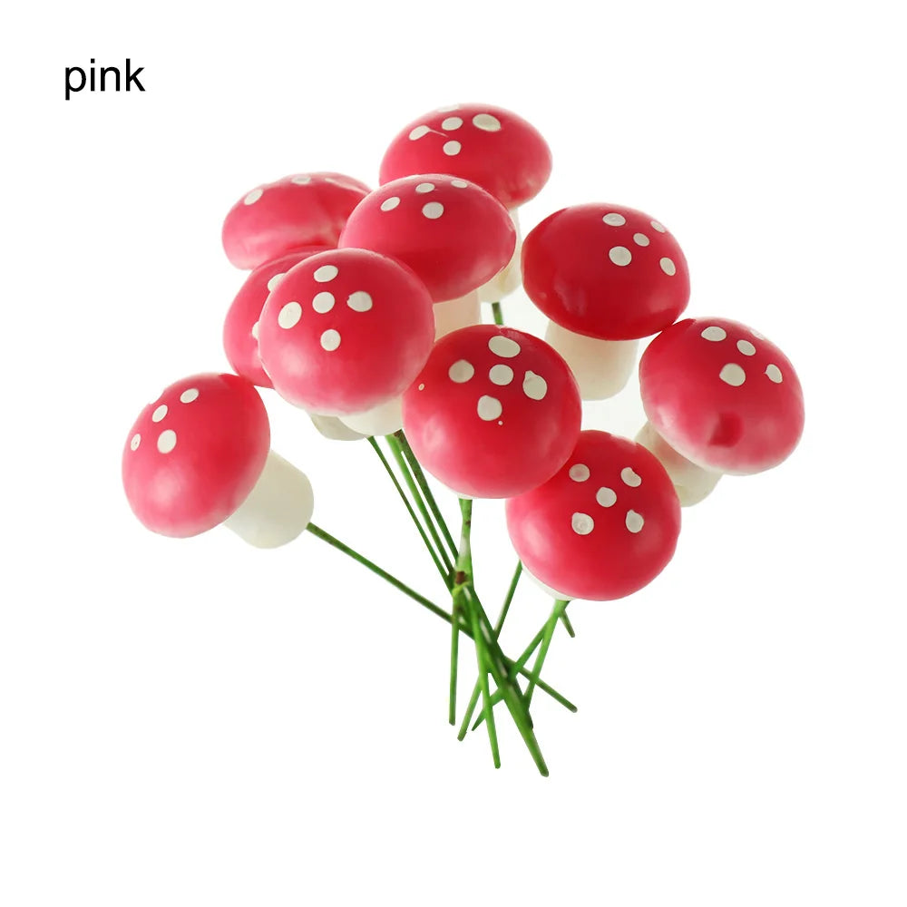 1/10Pcs Mini Mushroom Artificial Foam Potted Plants Decor