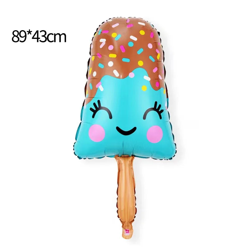 32Inch Donut globos Foil Balloon Fruit Ice Cream Helium Balloon