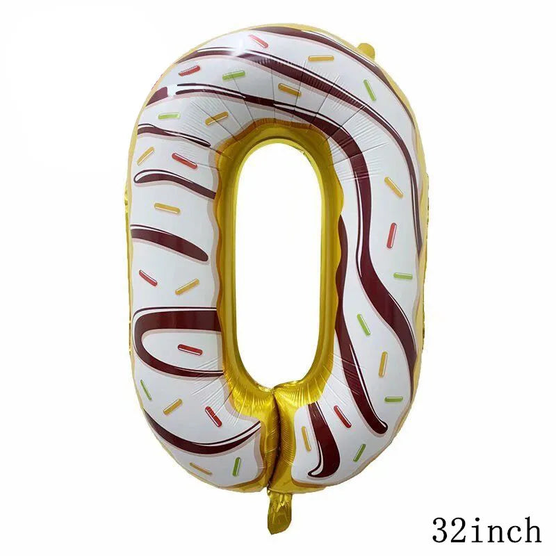 32Inch Donut globos Foil Balloon Fruit Ice Cream Helium Balloon