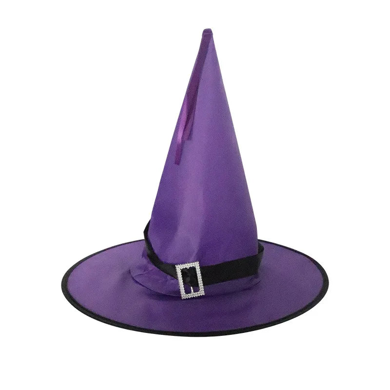 LED Lights Halloween Witch Hat For Kids Party Halloween Decoration Witch Hat  Decor Supplies Outdoor Tree Hanging Ornament