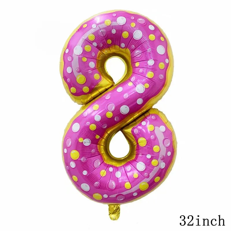 32Inch Donut globos Foil Balloon Fruit Ice Cream Helium Balloon