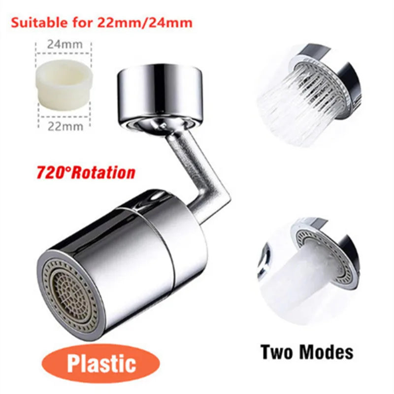 720°Universal Kitchen Faucet Anti-splash Aerator Bathroom Tap Rotatable