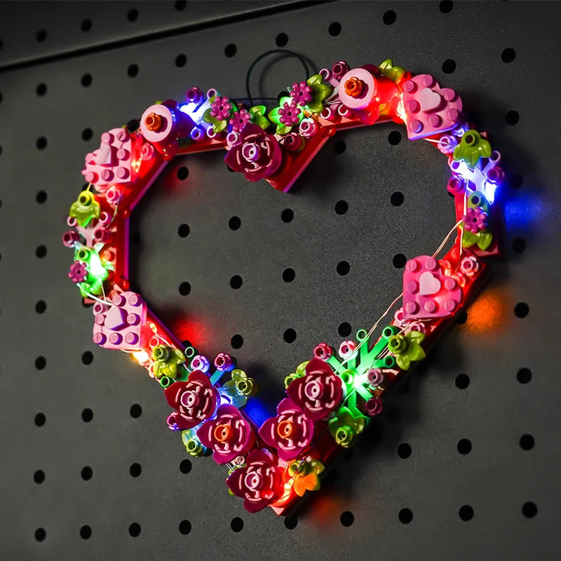 LED light Heart Orange building blocks (only including lighting accessories)