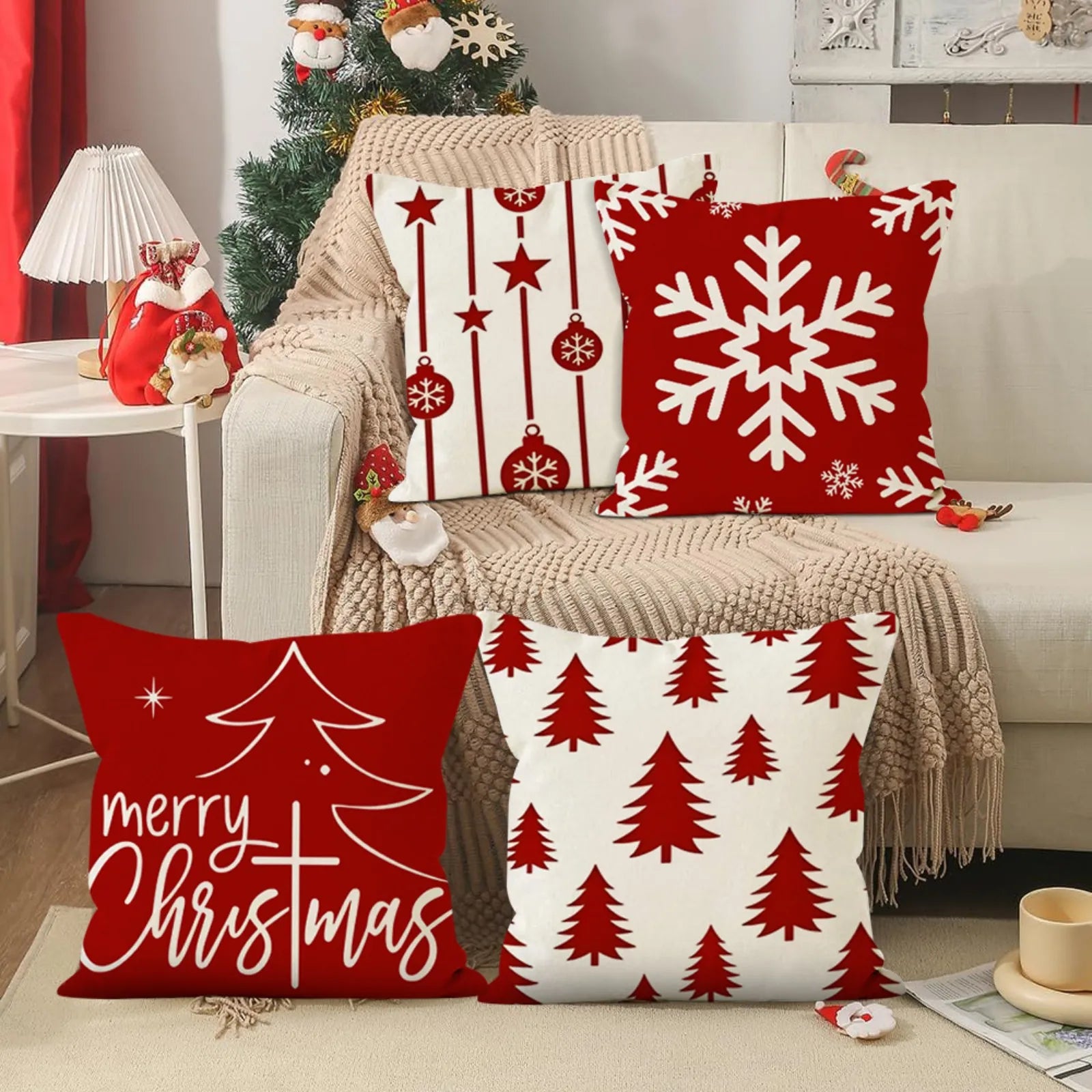 45X45cm Christmas Pillow Covers (No Filler)