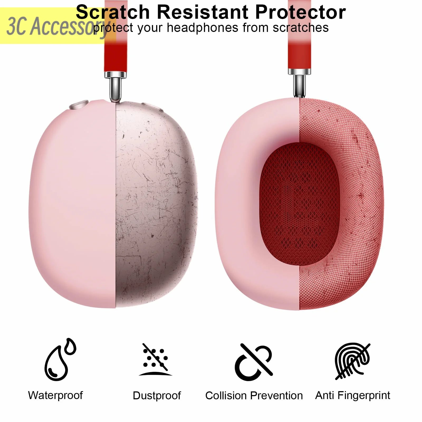 For AirPods Max Headphone liquid Silicone Soft Protective Case Soft comfortable Washable for Airpods Max Earphone Accessories