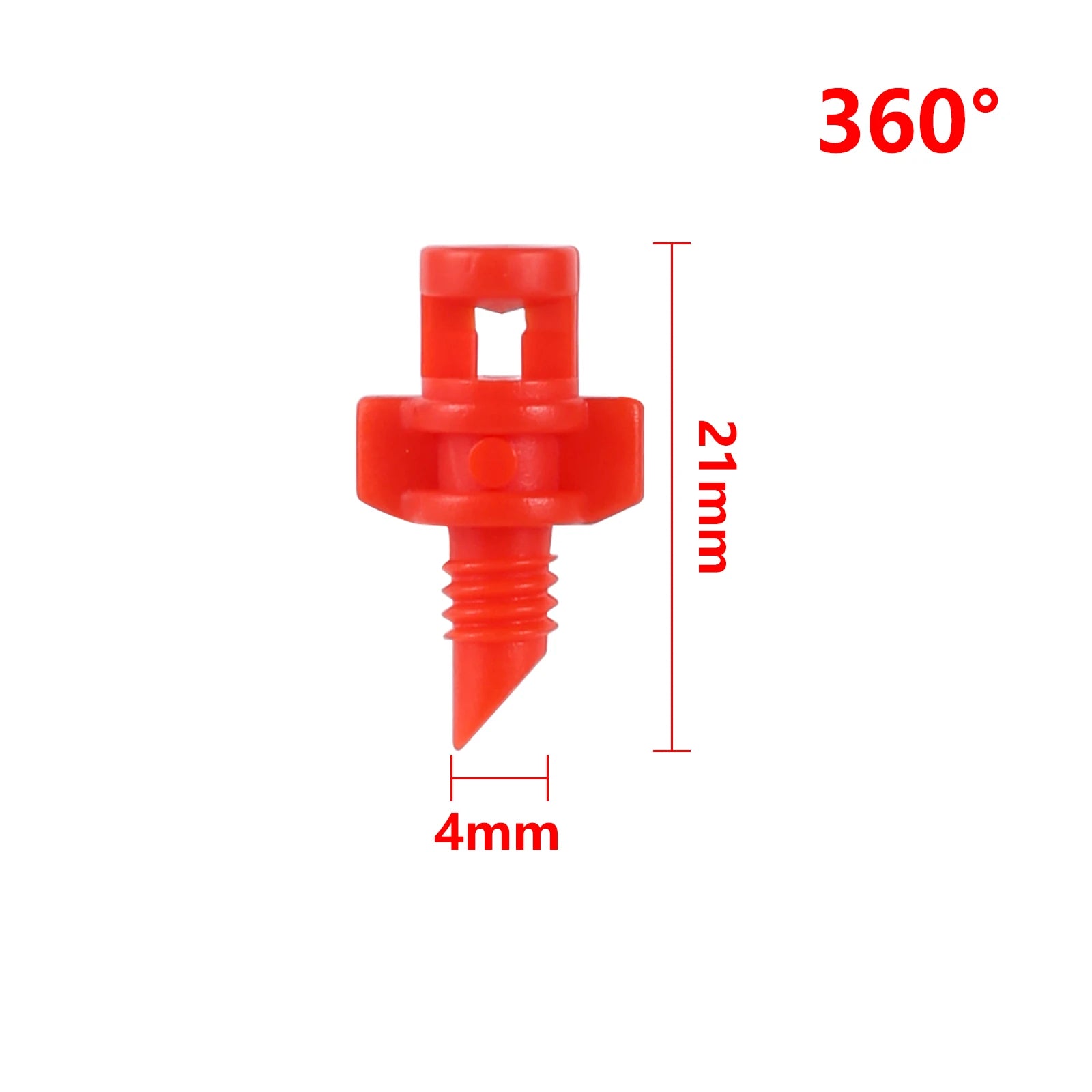 100Pcs 90°180°360°  Micro Nozzles Garden Greenhouse Drip Irrigation Sprinkler