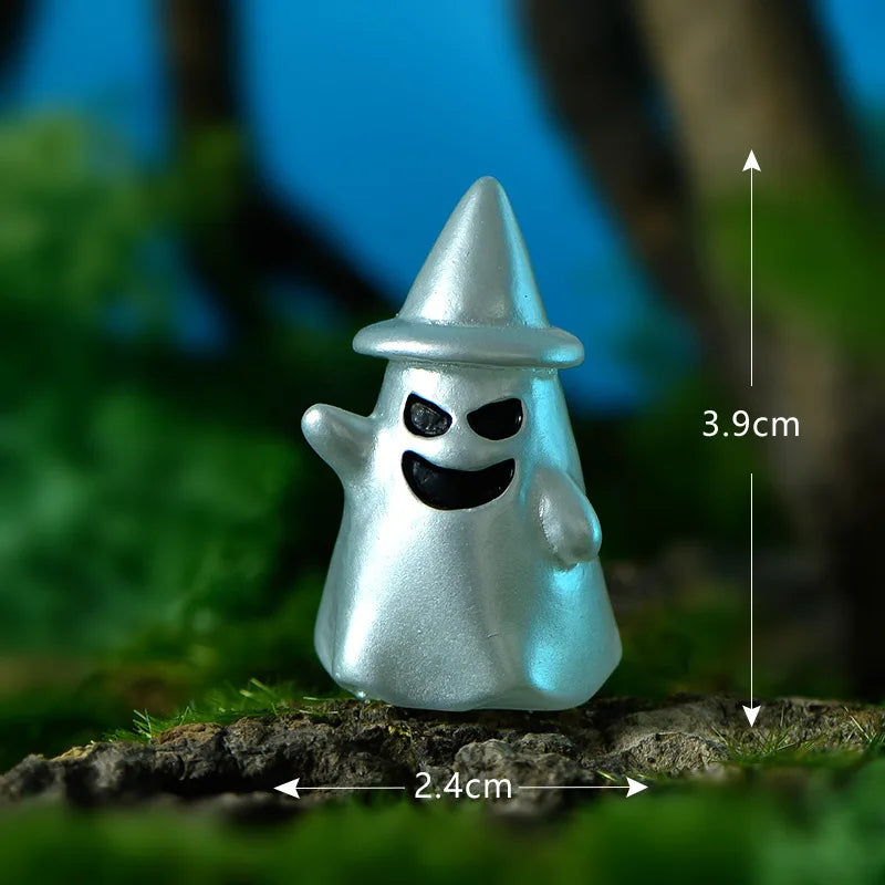 Mini Halloween Fairy Garden Ghost, Pumpkin Spirit Figurines, Home Decoration, DIY Resin Craft, 1 Pc