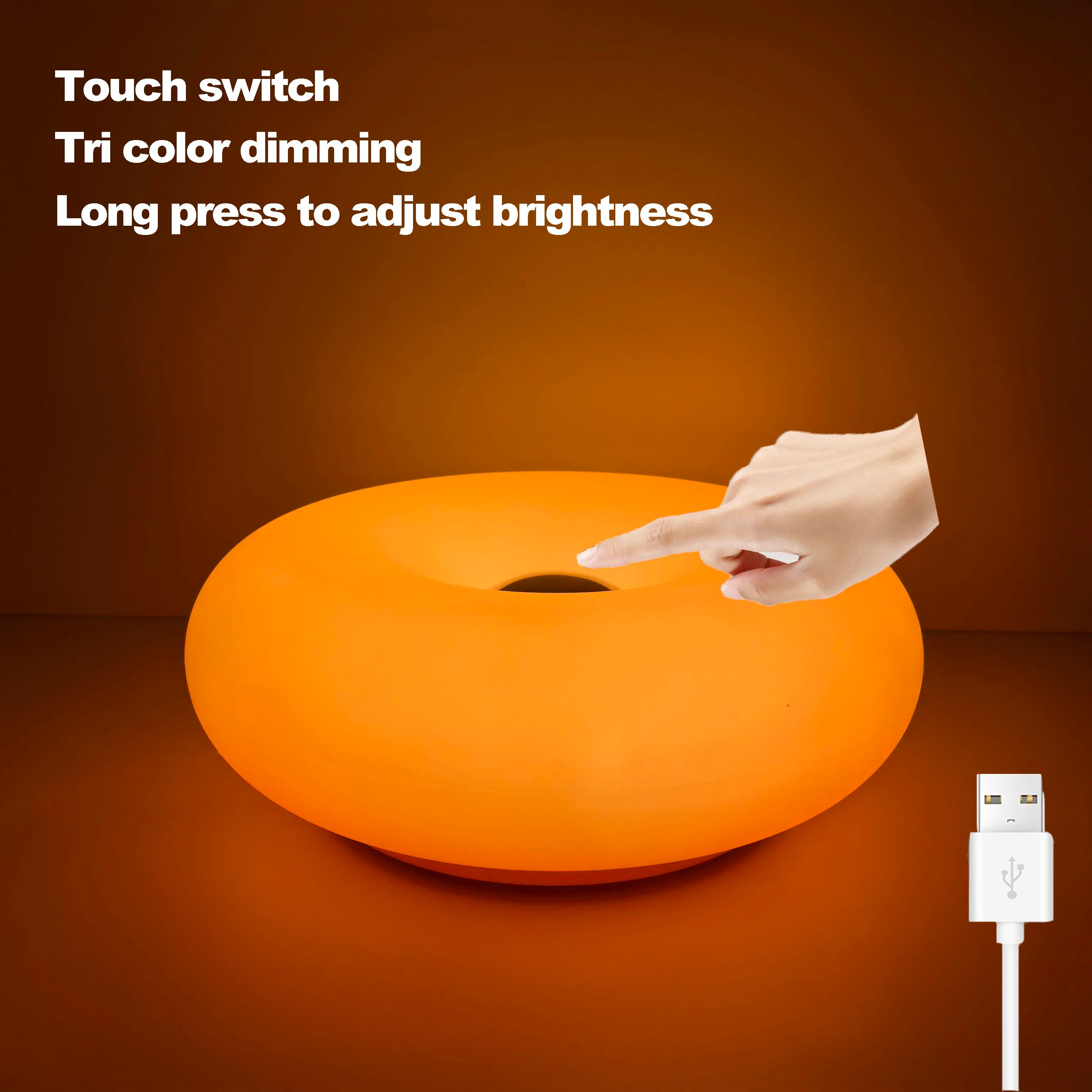 Bauhaus table lamp USB plug  donut ambient light