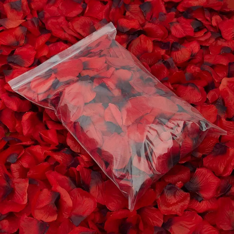 5000/100pcs Artificial Fake Rose Petals Red Colorful Simulation Silk Roses Petal for Valentines Day Wedding Party