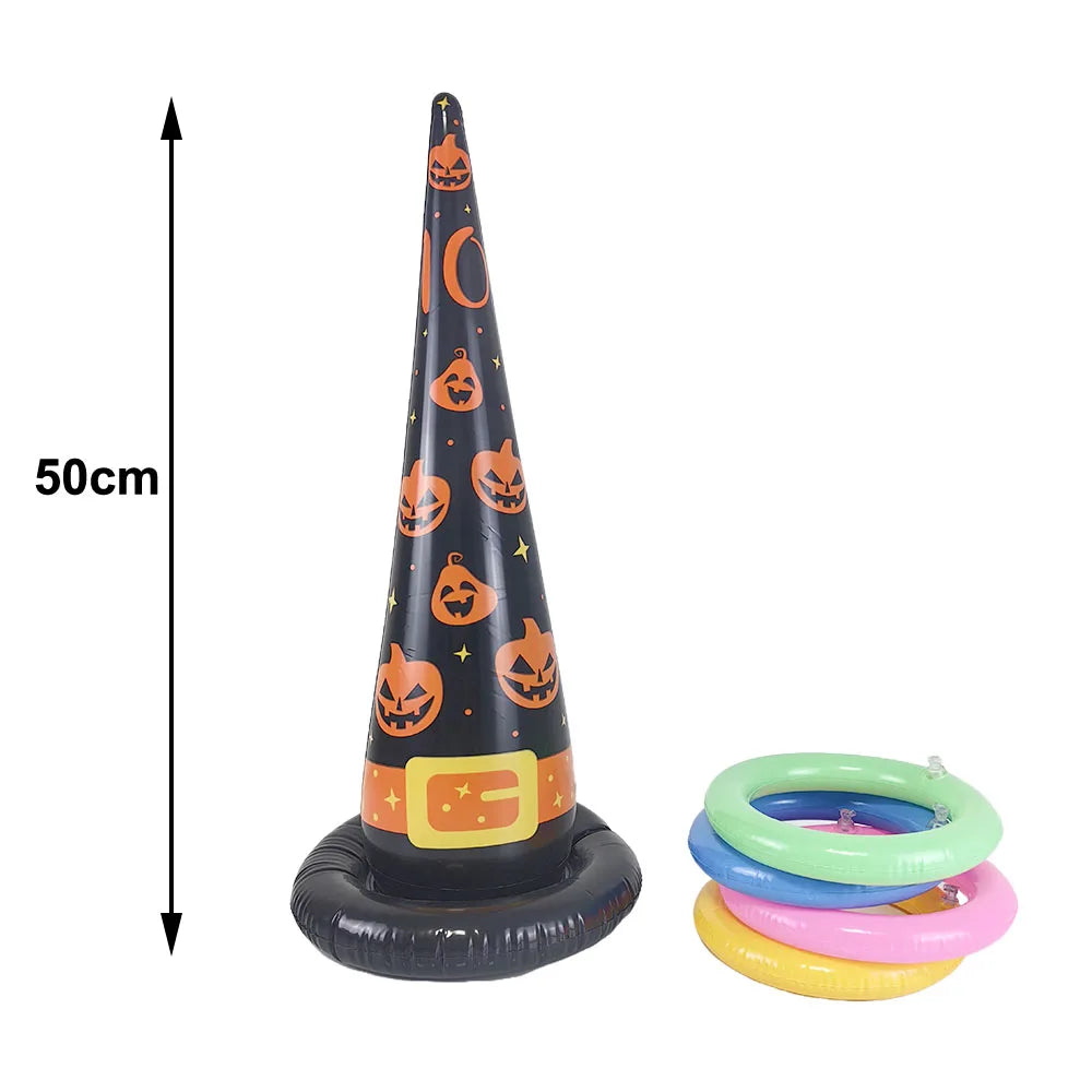 Halloween Games Inflatable Witch Hat Ring Toss Game Halloween Inflatable Ring Toss Game Halloween