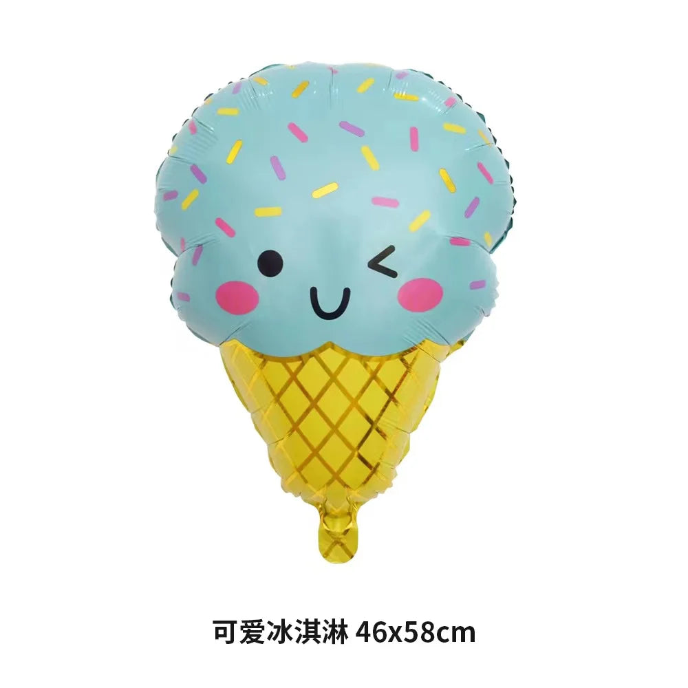 32Inch Donut globos Foil Balloon Fruit Ice Cream Helium Balloon