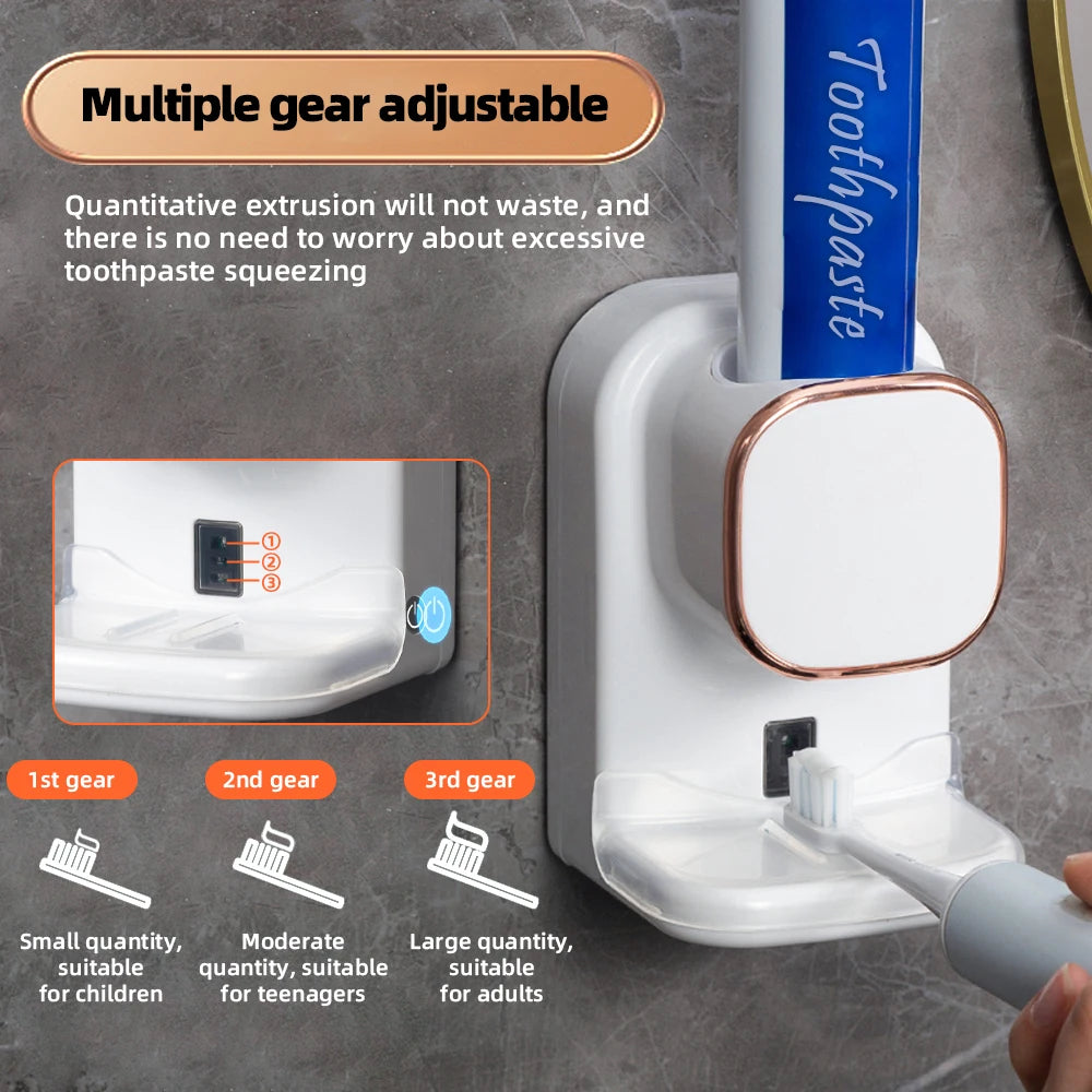 3 Mode Smart Toothpaste Dispenser Automatic Sensor Electric Wall Mounted Tooth Paste Squeezer