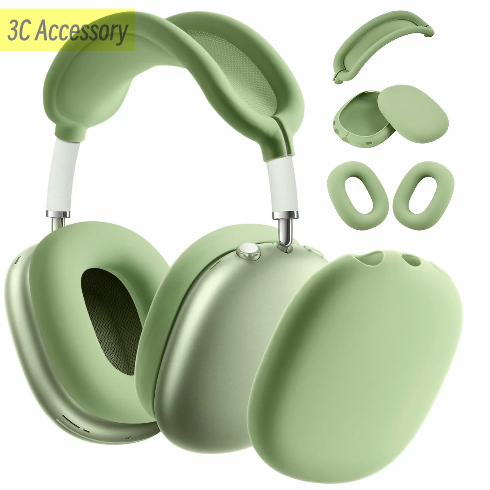 For AirPods Max Headphone liquid Silicone Soft Protective Case Soft comfortable Washable for Airpods Max Earphone Accessories