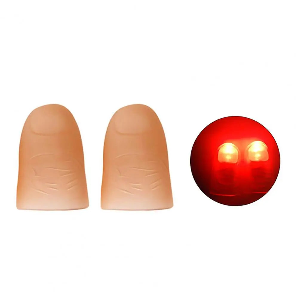 2Pcs Thumb Finger Light Magic Thumbs Light Toys for Adult Magic Trick Props Led Flashing Fingers halloween