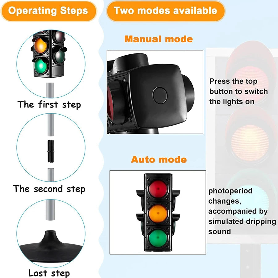 Simulation traffic light toy traffic signal model, children's traffic light toy, children's puzzle toy model