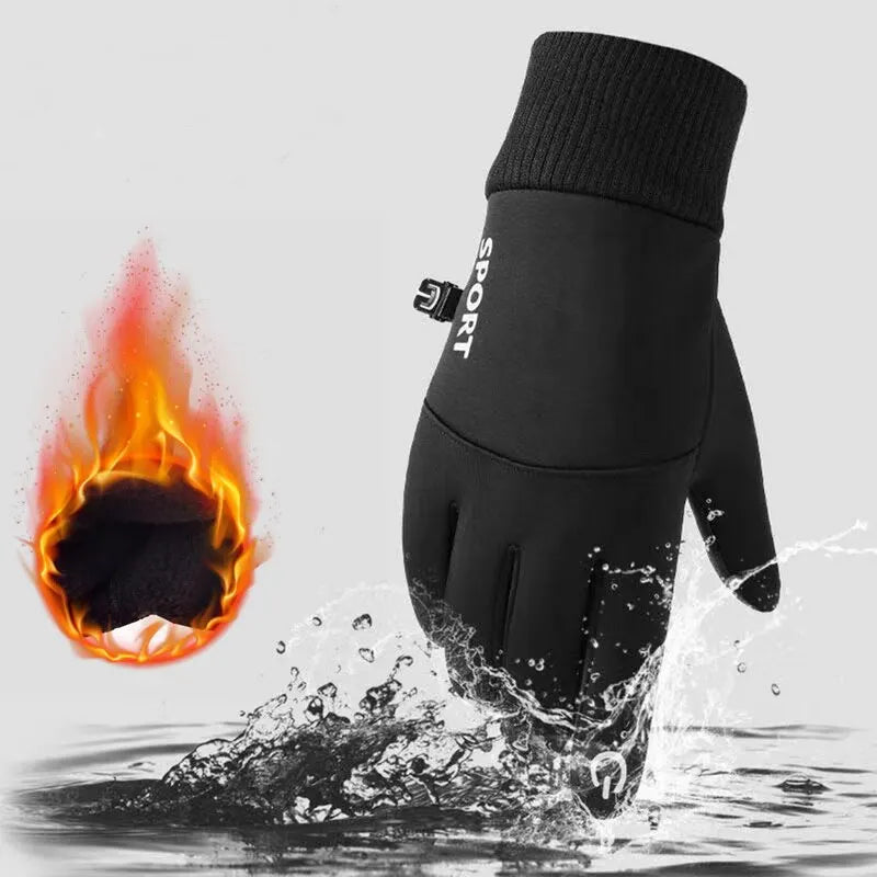 Winter Warm Full Fingers Waterproof Wind proof Cycling Outdoor Sports  Gloves