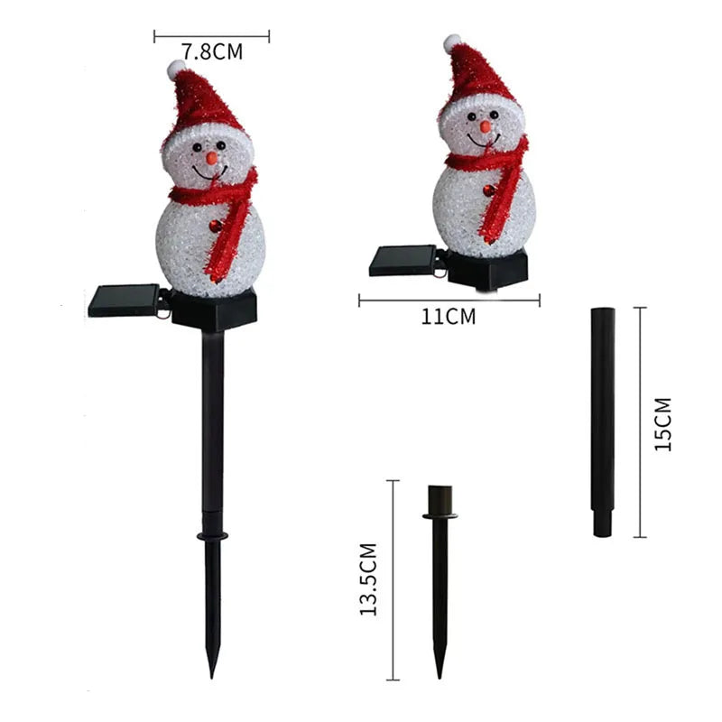 Solar Light Snowman Christmas Outdoor