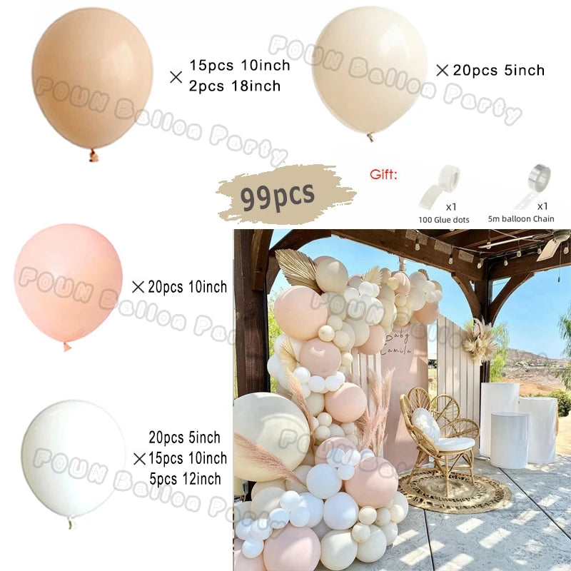 Pink Balloon Garland Arch Kit Birthday Party Decorations Kids Birthday Foil White Gold Balloon