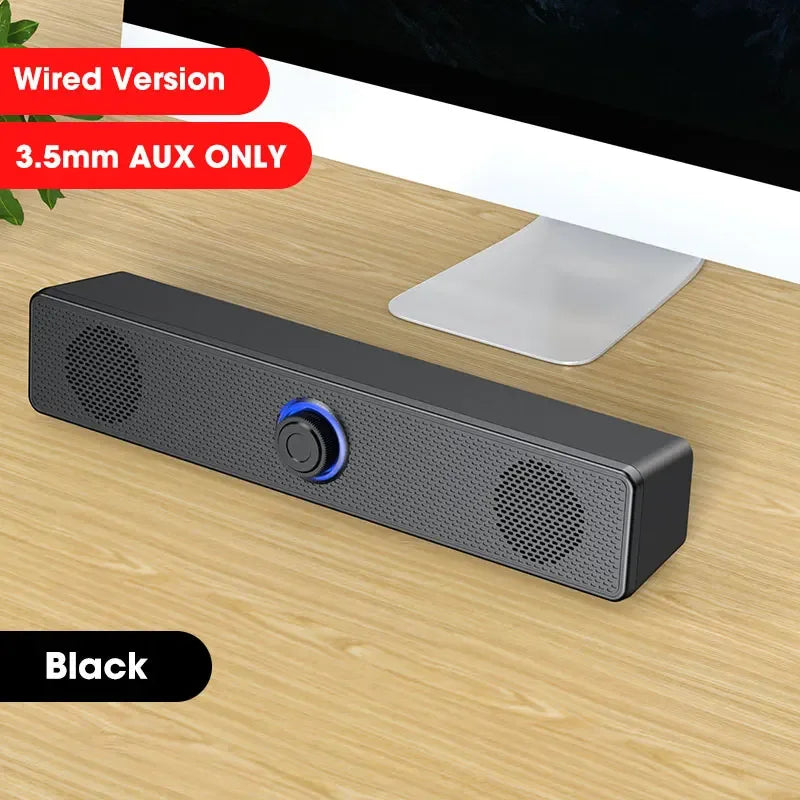 PC Soundbar Wired and Wireless Bluetooth Speaker USB Powered Soundbar