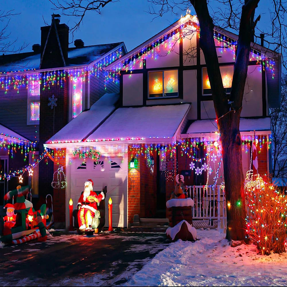 3.5M/7.5M Solar Curtain Icicle String Lights