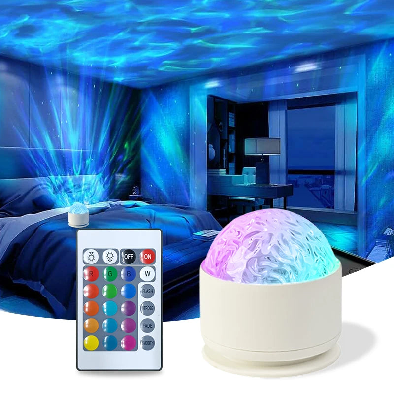 RGB Projection Night Light Wave Projector Light