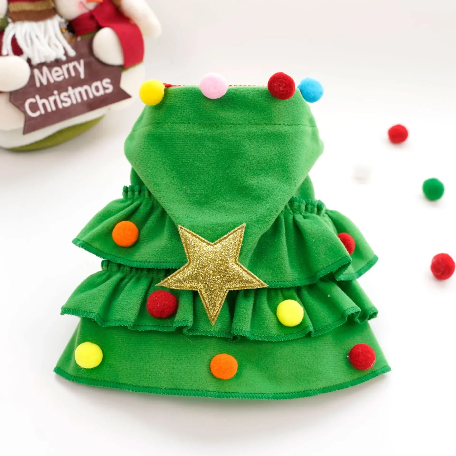 Christmas Pet Clothes Cloak Christmas Tree