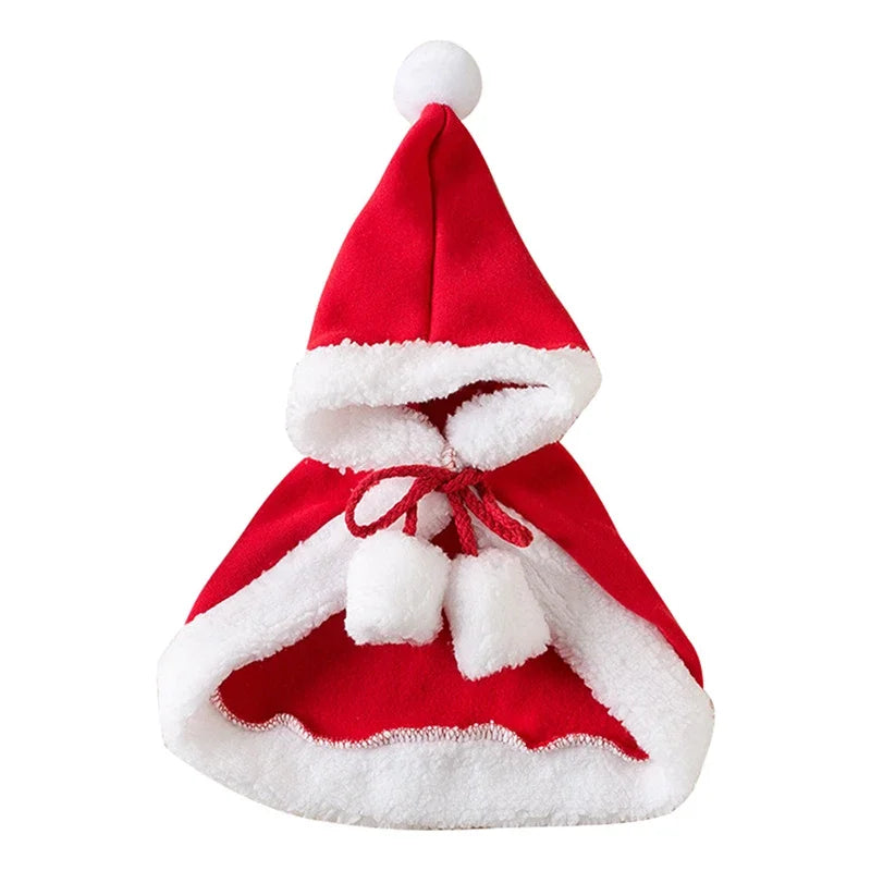 Funny Cat Christmas Costume Santa Cosplay Pet Christmas